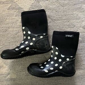 Stonz West Boots size 10 kids / polka dot
